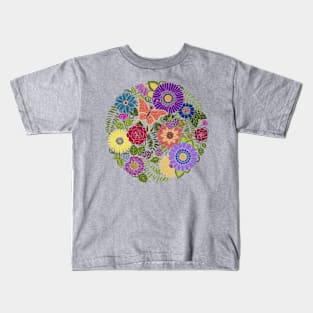 Pretty Floral Design Kids T-Shirt